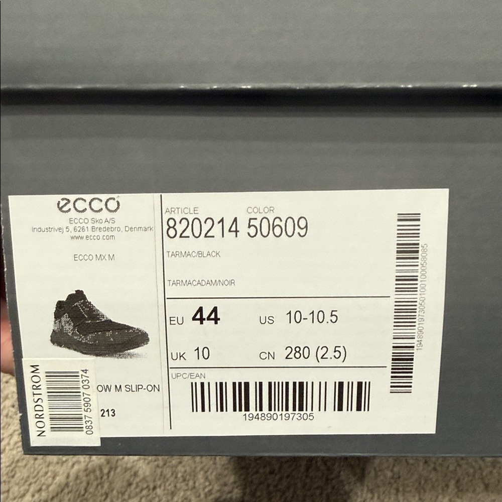 ECCO Men's Tarmac Black Sneakers